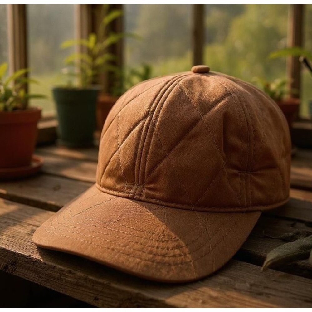 Quilted Brown Top Gear Cap Size S